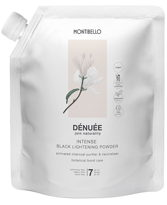 Comprar online la decoloración vegana sin amoníaco Montibello Denuee Intense Black Lightening Powder 500 gr - Disponible envío 24 hrs