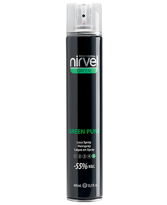 Comprar online nirvel green laca punk 400 ml en la tienda alpel.es - Peluquería y Maquillaje