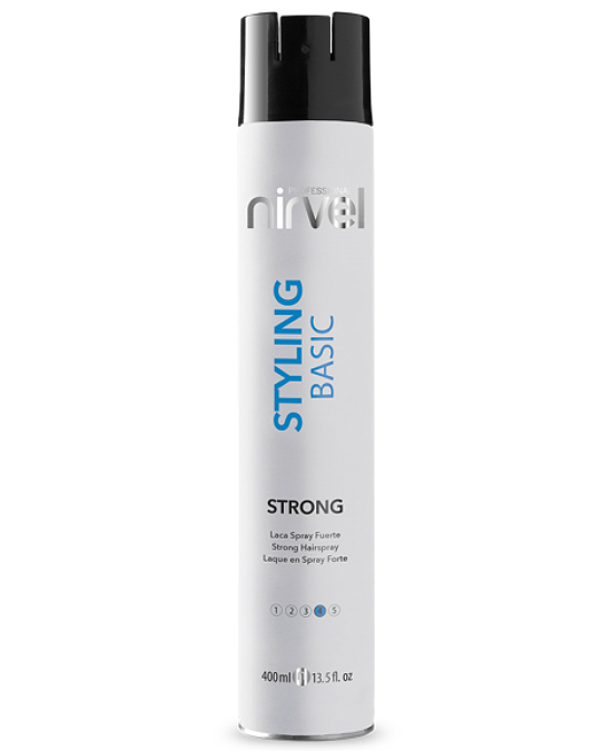 Comprar online Laca Spray Basic Strong Nirvel Styling 400 ml en la tienda alpel.es - Peluquería y Maquillaje