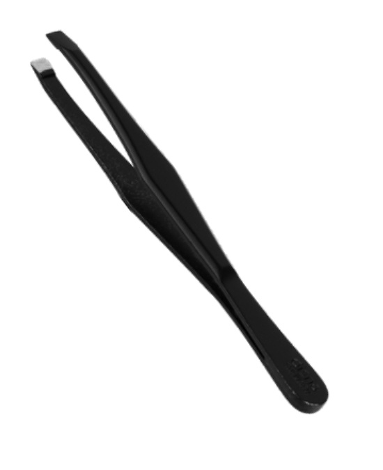 Comprar online Pinza Depilar Negra Punta Recta 7.6 cm Disprof en la tienda alpel.es - Peluquería y Maquillaje