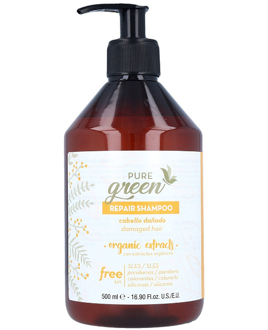 Comprar online Pure Green Repair Champú 500 ml en la tienda alpel.es - Peluquería y Maquillaje Comprar online Pure Green Repair Champú 500 ml en la tienda alpel.es - Peluquería y Maquillaje