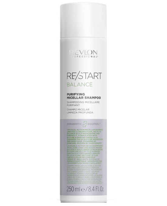 Comprar online Revlon Restart Balance Purifying Micellar Shampoo 250 ml en la tienda alpel.es - Peluquería y Maquillaje
