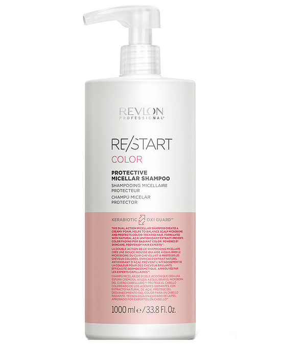 Comprar online Revlon Restart Color Protective Micellar Shampoo 1000 ml en la tienda alpel.es - Peluquería y Maquillaje