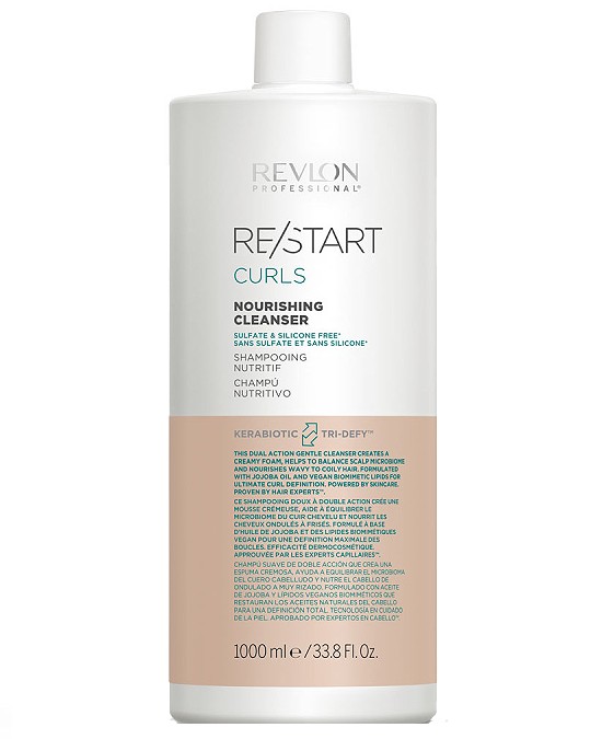 Comprar online Revlon Restart Curls Nourishing Cleanser 1000 ml en la tienda alpel.es - Peluquería y Maquillaje