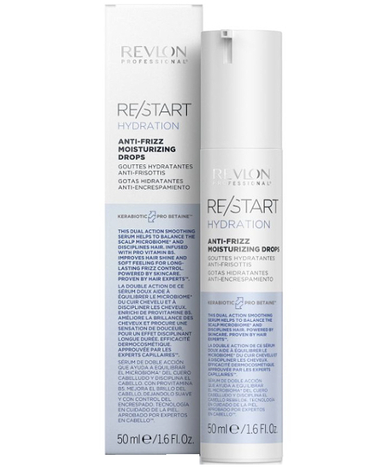 Comprar online Revlon Restart Hydration Anti-Frizz Moisturizing Drops 50 ml en la tienda alpel.es - Peluquería y Maquillaje