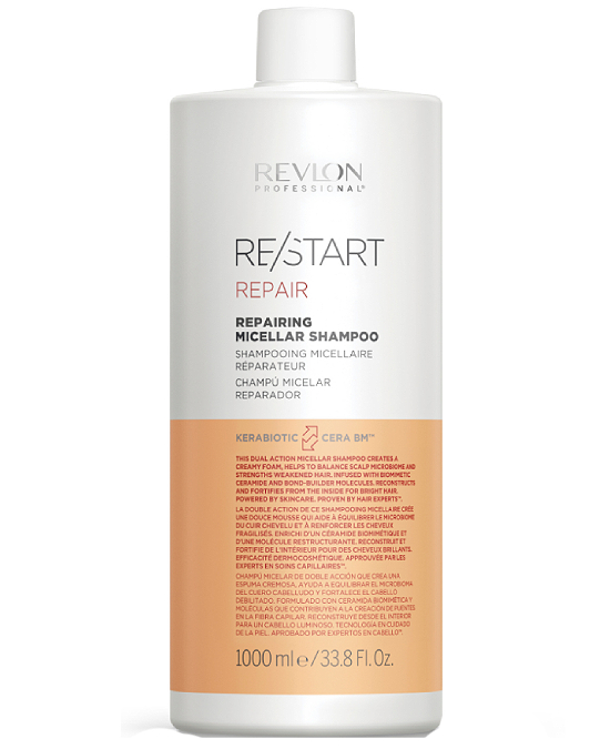 Comprar online Revlon Restart Repair Shampoo 1000 ml en la tienda alpel.es - Peluquería y Maquillaje