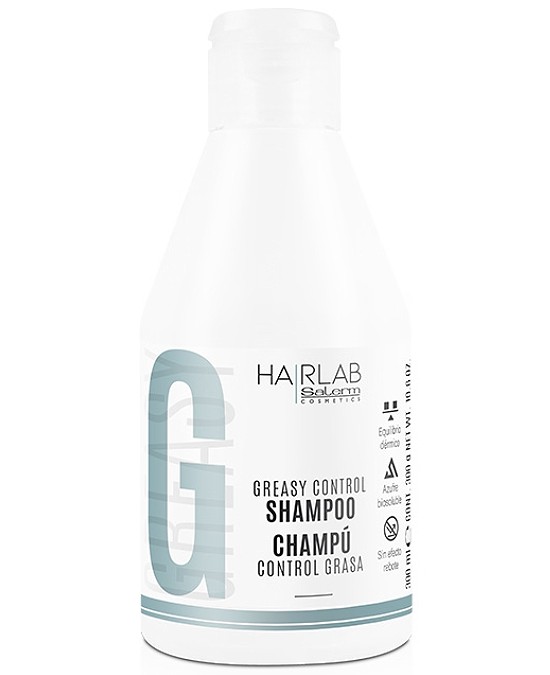 Comprar online Salerm Hairlab Greasy Control Shampoo 300 ml a precio barato en Alpel. Producto disponible en stock para entrega en 24 horas Comprar online Salerm Hairlab Greasy Control Shampoo 300 ml a precio barato en Alpel. Producto disponible en stock para entrega en 24 horas