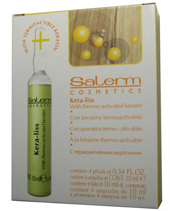 Comprar Salerm Kera-Liss Keratina Termoactivable Ampollas 4 X 13 ml online en la tienda Alpel