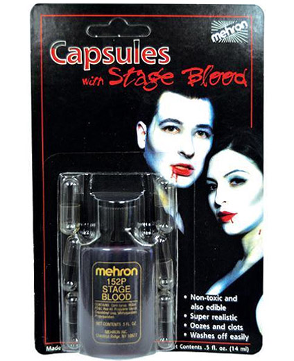 Comprar Sangre Mehron con 6 Cápsulas Stage Blood Bright Arterial 15 ml online en la tienda de maquillaje Alpel