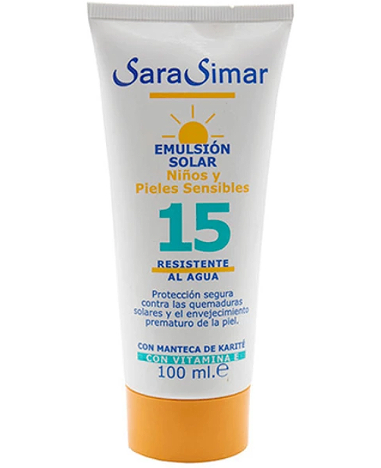 Comprar online Sara Simar Emulsión Solar Spf 15 - 200 ml en la tienda alpel.es - Peluquería y Maquillaje