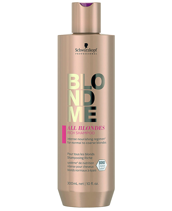 Compra el Schwarzkopf Blondme Champú Enriquecido para cabellos rubios dañados a precio barato con envío urgente 24 hrs en la tienda de peluquería Alpel