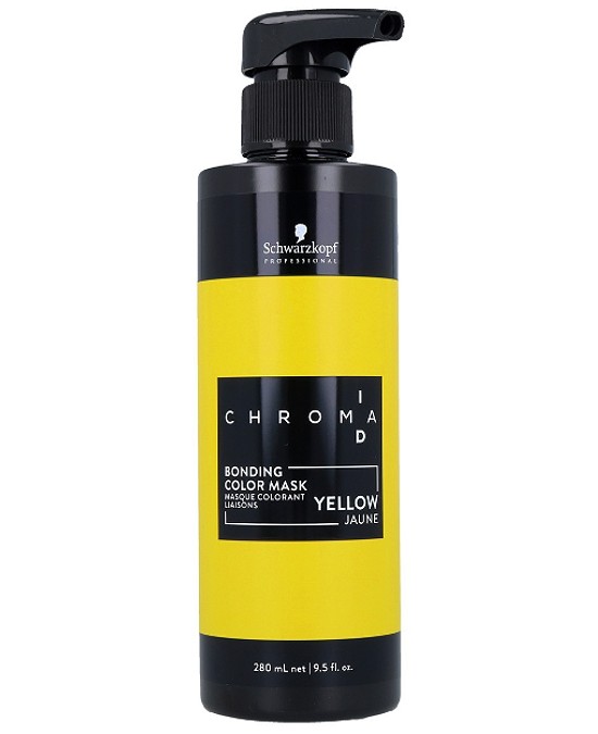 Comprar online Schwarzkopf Chroma ID Boding Color Mask Yellow 280 ml a precio barato en Alpel. Producto disponible en stock para entrega en 24 horas Comprar online Schwarzkopf Chroma ID Boding Color Mask Yellow 280 ml a precio barato en Alpel. Producto disponible en stock para entrega en 24 horas