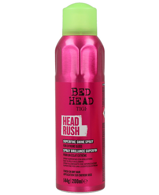 Comprar online Spray Head Rush Superfine Shine Tigi Bed Head 200 ml en la tienda alpel.es - Peluquería y Maquillaje
