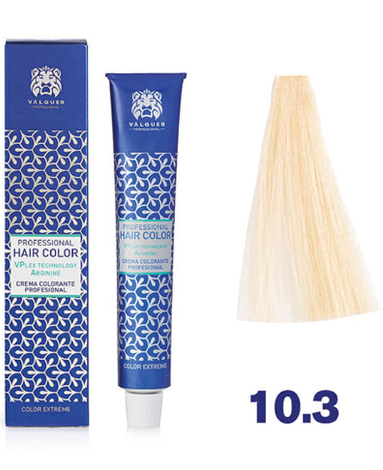 Comprar online Tinte Valquer Vplex 60 ml 10.3 Rubio Platino Dorado en la tienda alpel.es - Peluquería y Maquillaje Comprar online Tinte Valquer Vplex 60 ml 10.3 Rubio Platino Dorado en la tienda alpel.es - Peluquería y Maquillaje