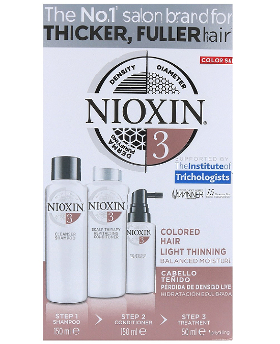 Comprar online Tratamiento Kit Volumen Cabello Coloreado Nioxin Debilitamiento Leve en la tienda alpel.es - Peluquería y Maquillaje