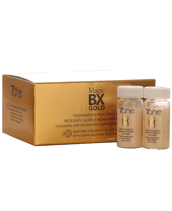 Comprar online Tratamiento Prolongador Redensificador Hidratante 5 unid x 10 ml Tahe Magic Bx Gold en la tienda alpel.es - Peluquería y Maquillaje