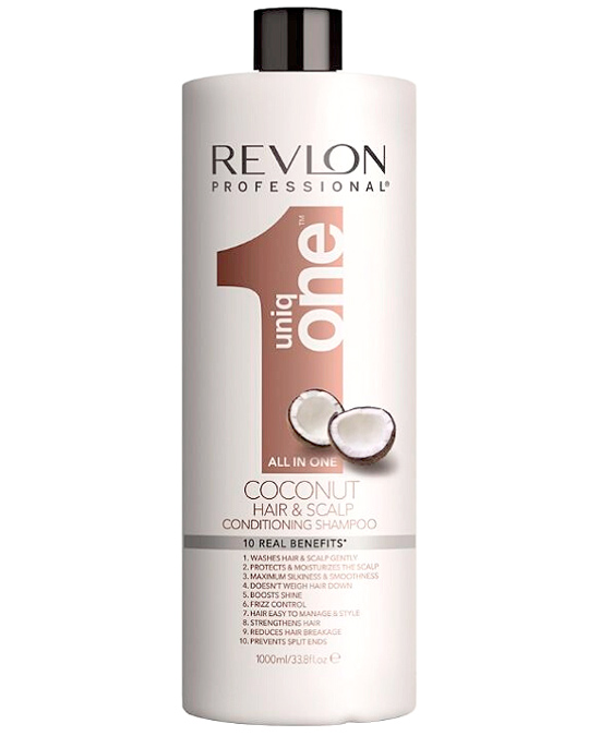 Comprar Revlon Uniq One Coconut Conditioning Shampoo 1000 ml online en la tienda Alpel