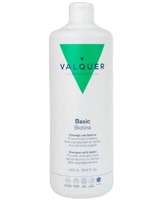 Comprar online Valquer Basic Biotina Shampoo 1000 ml en la tienda alpel.es - Peluquería y Maquillaje