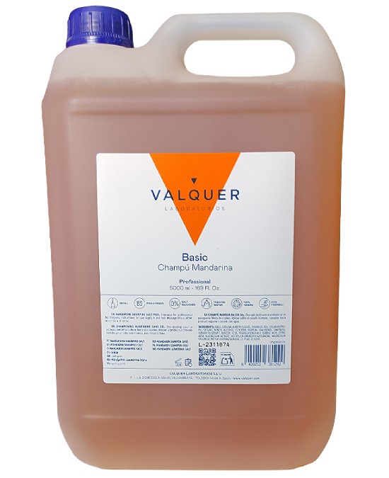 Comprar online Valquer Basic Mandarine Shampoo 5000 ml en la tienda alpel.es - Peluquería y Maquillaje