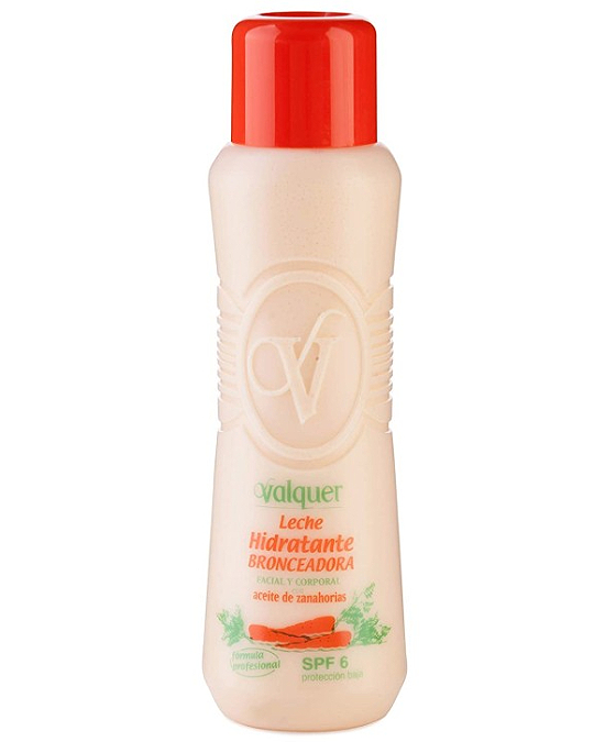 Comprar online Valquer Leche Hidratante Bronceadora Zanahorias Sin Spf 500 ml en la tienda alpel.es - Peluquería y Maquillaje