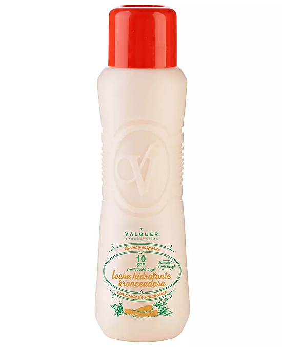 Comprar online Valquer Leche Hidratante Bronceadora Zanahorias Spf 10 500 ml en la tienda alpel.es - Peluquería y Maquillaje