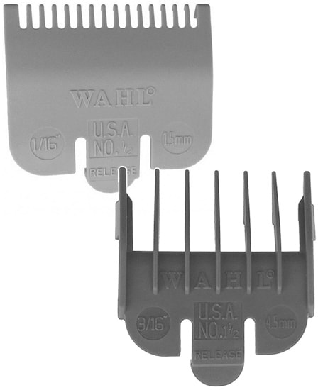 Wahl Kit 2 Peines separadores Nº 0.5 - 1.5 mm y Nº 1.5 4.5 mm para  cortapelos Wahl 4,9 € 👜 Compra online Envío 24 hrs