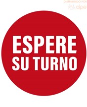 Comprar online Cartel Suelo Esperar Turno Circular disponible en stock Envío 24 hrs desde España