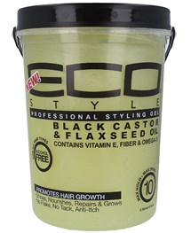 Comprar online Gel Fijador Black Castor & Flaxseed Oil Max Hold Styling Eco Styler 2360 ml en la tienda alpel.es - Peluquería y Maquillaje
