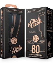 Compra la navaja desechable CLICK&CLEAN + 80 recambios de un sólo uso para tu barbería o peluquería, al mejor precio, y recíbelas en sólo 24 horas con envío gratis.