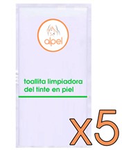 Pack Toallitas Limpiadoras Piel 5 Sobres Individuales - Comprar online en Alpel