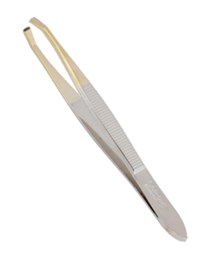 Comprar online Pinza Depilar Punta Cangrejo Oro Estrecha 7.5 cm Disprof en la tienda alpel.es - Peluquería y Maquillaje