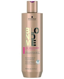 Compra el Schwarzkopf Blondme Champú Enriquecido para cabellos rubios dañados a precio barato con envío urgente 24 hrs en la tienda de peluquería Alpel