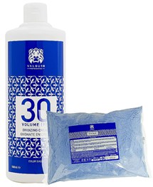 Comprar online Comprar online Valquer Pack Decoloración Polvo Deco + Oxigenada 30 Vol en la tienda alpel.es - Peluquería y Maquillaje